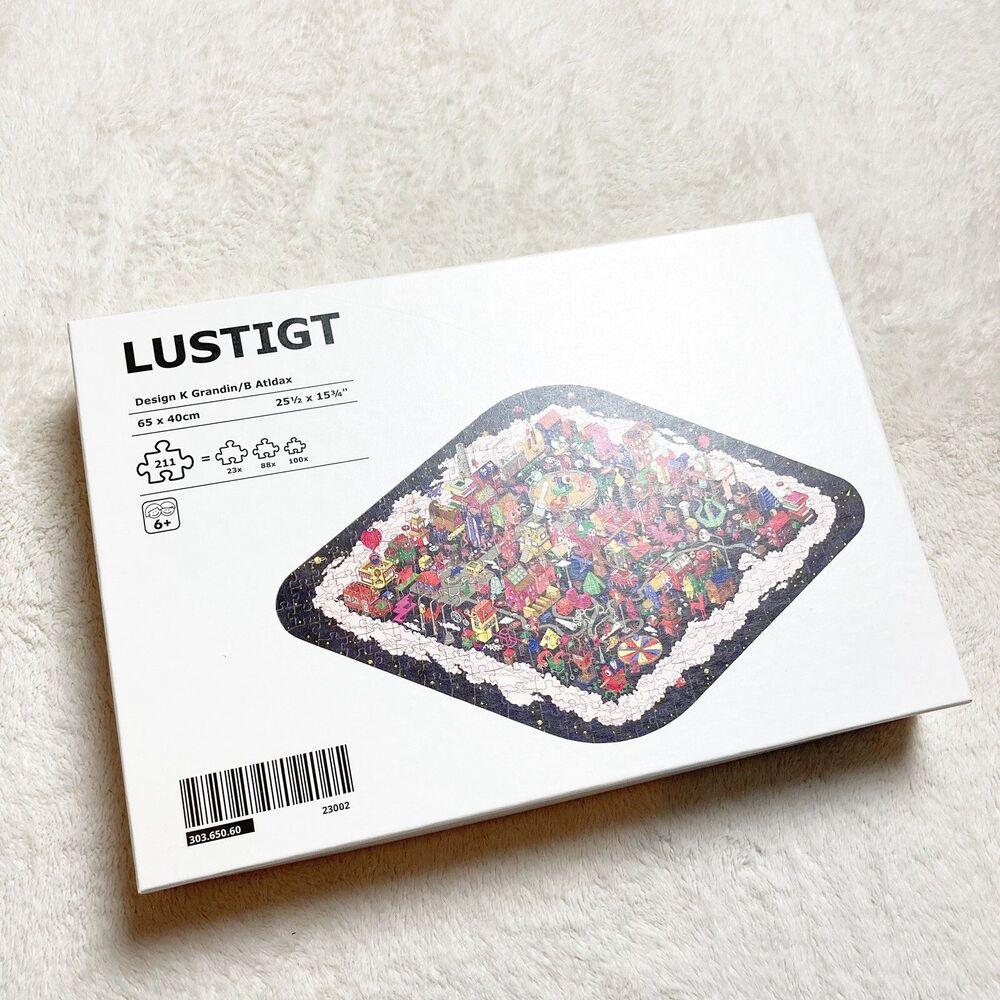Ikea Lustigt Jigsaw Puzzle 211 Pieces 25.5" x 15.75" Excellent Condition